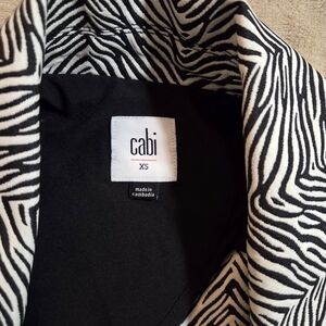 CAbi Black and White Zebra Pattern Jacket